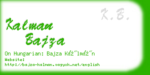 kalman bajza business card